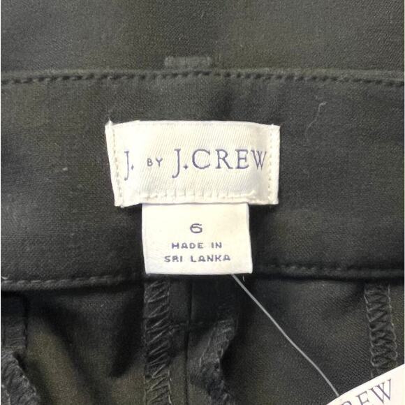J. Crew Womens Slim Cropped Ruby Pant In Stretch Twill Flat Front Career Black 6 - Picture 6 of 8